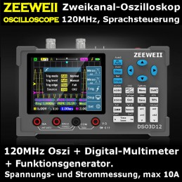 Zeeweii Zweikanal-Oszilloskop DSO3D12 120MHz