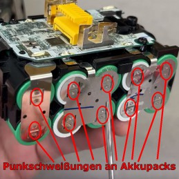 Punktschweißungen an Lithium-Batteriepacks