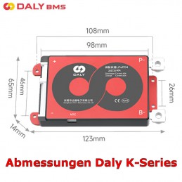 Abmessungen der Daly K-Series.