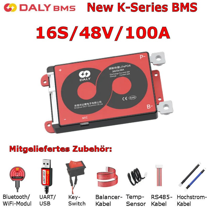 Das neue Daly K-Series BMS 16S/48V/100A