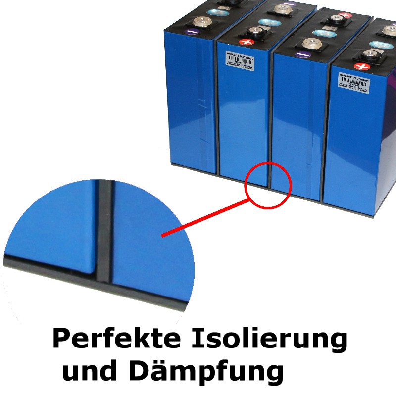 Gummiplatten zur Isolierung für LiFePO4-Batterien 280/302Ah