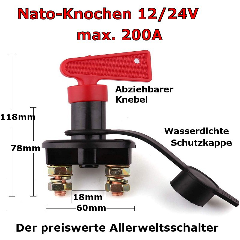 EUR 10,-: Natoknochen 12-24V / max. 200A