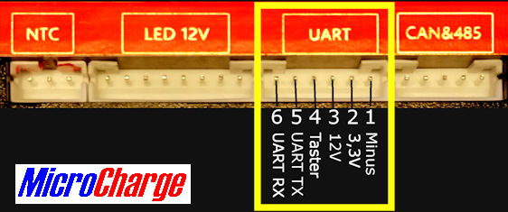 Pinbelegung der Daly UART-Schnittstelle